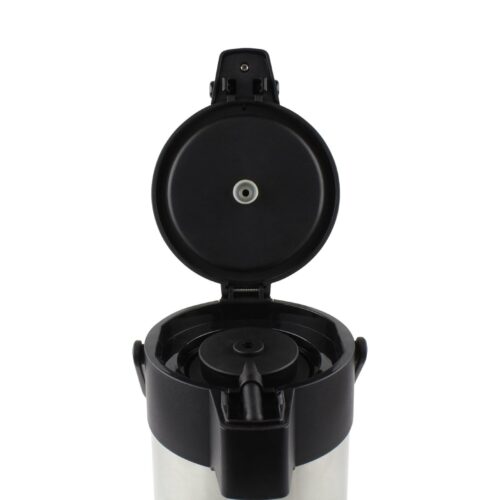 Thermos Stainless Steel Lever Pump Pot 2.5L – GTB Insulated Airpot Flask Dispenser for Hot & Cold Drinks, Tea & Coffee