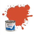 Humbrol No.132 Satin Red Enamel Paint 14ml – Model Paint for Plastic, Metal, Wood & Crafts, High Shine Finish