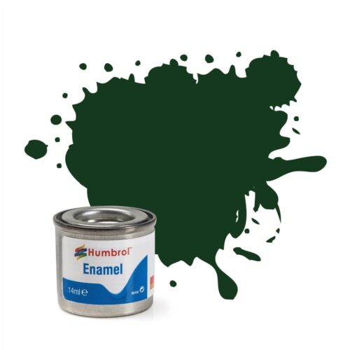 Humbrol No.195 Chrome Green Enamel Paint 14ml – Model Paint for Plastic, Metal, Wood & Crafts, High Shine Finish