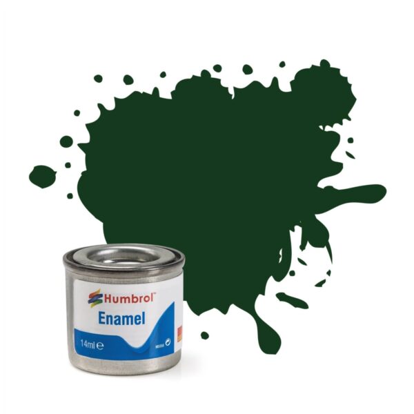 Humbrol No.195 Chrome Green Enamel Paint 14ml – Model Paint for Plastic, Metal, Wood & Crafts, High Shine Finish
