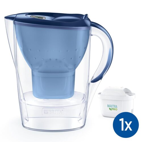 BRITA Marella Water Filter Jug 2.4L Blue – Includes MAXTRA PRO Filter, Fridge Fit, Easy Fill Lid, BPA-Free