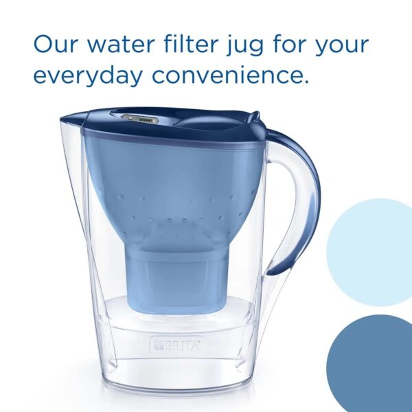 BRITA Marella Water Filter Jug 2.4L Blue – Includes MAXTRA PRO Filter, Fridge Fit, Easy Fill Lid, BPA-Free