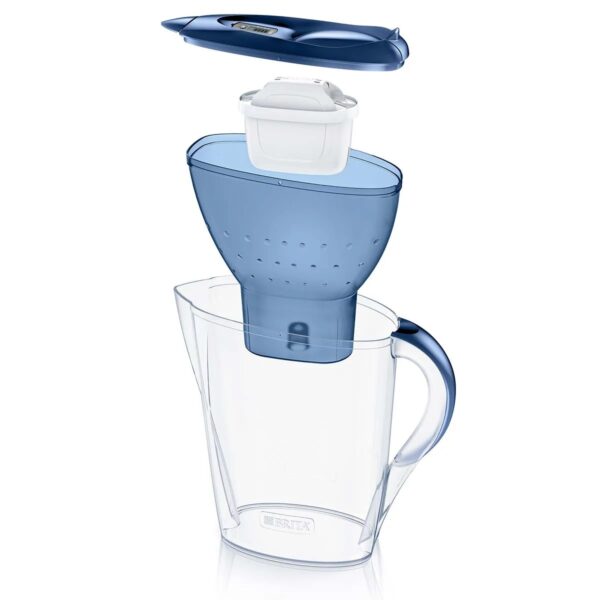 BRITA Marella Water Filter Jug 2.4L Blue – Includes MAXTRA PRO Filter, Fridge Fit, Easy Fill Lid, BPA-Free