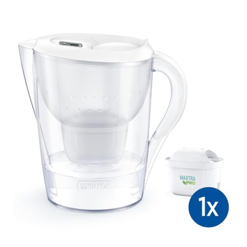 BRITA Marella XL Water Filter Jug 3.5L White – Includes MAXTRA PRO Filter, Fridge Fit, Easy Fill Lid, BPA-Free