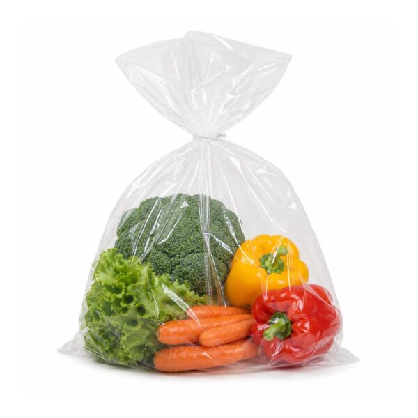Polythene Food Storage Bags – 300 x 450mm (12 x 18″, 100 Bags) – Food Grade Clear Bags for Storage, Freezer & Kitchen Use