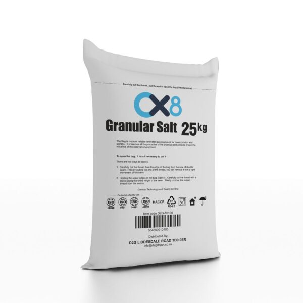 Granular Salt 25kg – Water Softener & Dishwasher Salt, High Purity, Fast Dissolving, Food Grade Quality