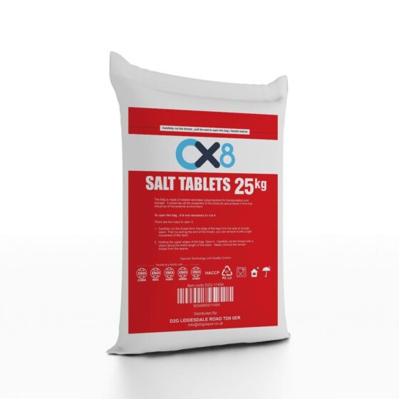 Salt Tablets 25kg – Water Softener Salt, Dishwasher Compatible, High Purity, Easy Dissolving, Eco-Friendly