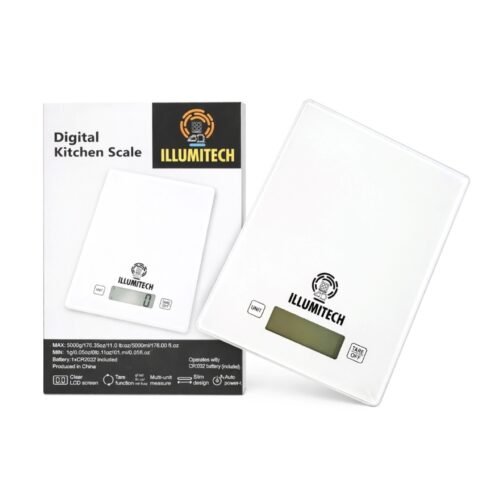 Digital Kitchen Scale 1g up to 5kg – Glass Platform, LCD Display, Tare Function, Multi-Unit g/oz/lb/ml, Slim Design 7 Digital Kitchen Scale 1g up to 5kg – Glass Platform, LCD Display, Tare Function, Multi-Unit g/oz/lb/ml, Slim Design - Image 1