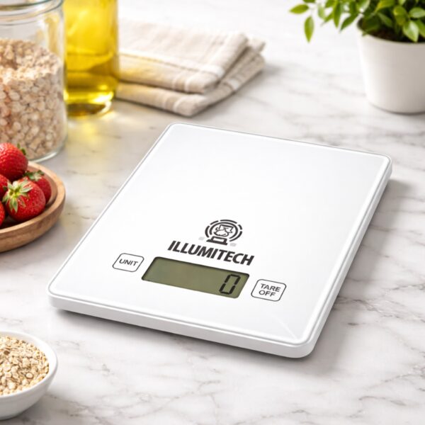 Digital Kitchen Scale 1g up to 5kg – Glass Platform, LCD Display, Tare Function, Multi-Unit g/oz/lb/ml, Slim Design 3 D2G 17678 4