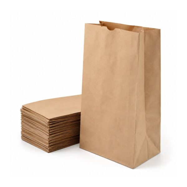 D2G-3364 Brown Paper SOS Grab Bags – 14LB (220 x 100 x 385mm, 125 Pack) – Kraft Paper Bags for Retail, Food & Takeaway