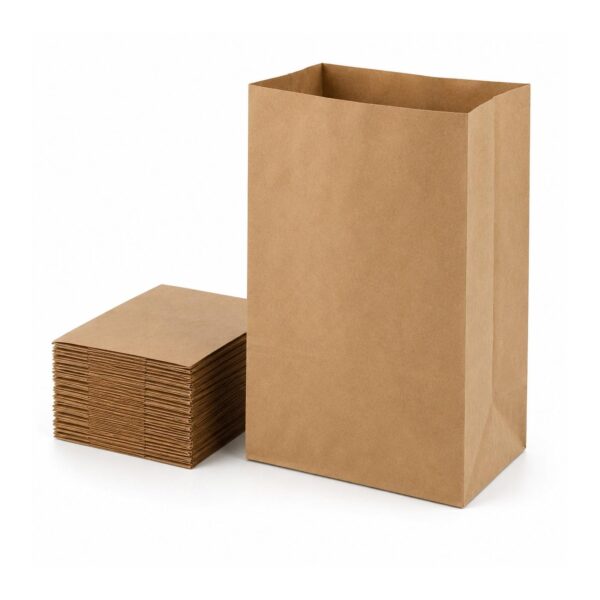 D2G-3388 Brown Paper SOS Grab Bags – 21LB (254 x 140 x 419mm, 125 Pack) – Kraft Paper Bags for Retail, Food & Takeaway