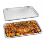 Aluminium Foil Roaster Tray – 1800ml (428 x 285 x 20mm, 2 Pack) – Large Cooking Trays for Baking, Roasting & Serving