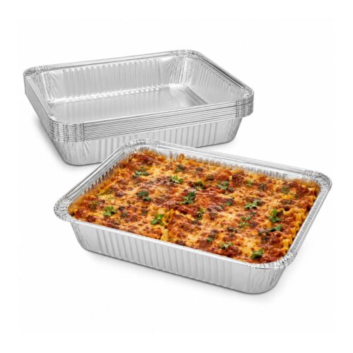 Gastro Aluminium Foil Tray - 3200ml (325 x 265mm, 2 Pack) - Half Size Food Containers for Cooking, Storage & Takeaway 1 Gastro Aluminium Foil Tray – 3200ml (325 x 265mm, 2 Pack) – Half Size Food Containers for Cooking, Storage & Takeaway