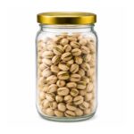 Round Glass Storage Jar – 1000ml (1L) with Gold Lid – Airtight Food Jar for Kitchen Storage, Pantry & Dry Foods