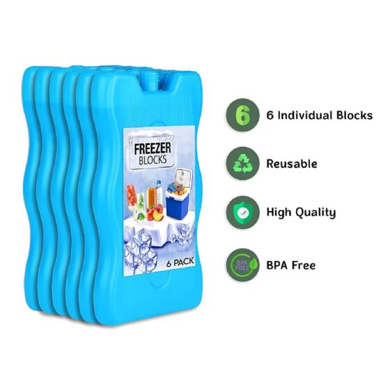 Knight Freezer Block – Blue (200g) – Reusable Ice Pack for Cool Bags, Lunch Boxes & Picnics, Keeps Food Cold Longer