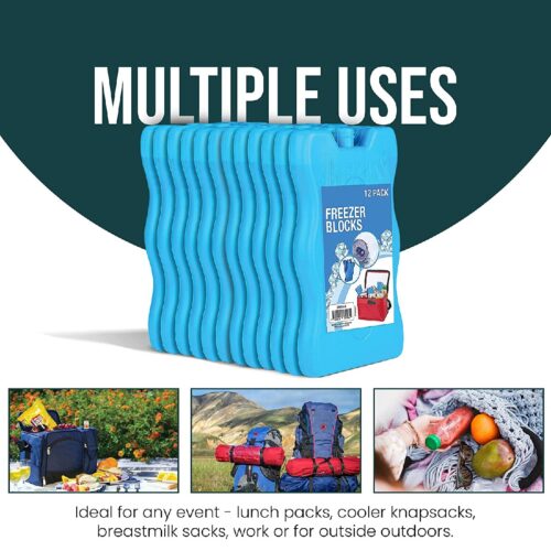 Knight Freezer Block – Blue (200g) – Reusable Ice Pack for Cool Bags, Lunch Boxes & Picnics, Keeps Food Cold Longer