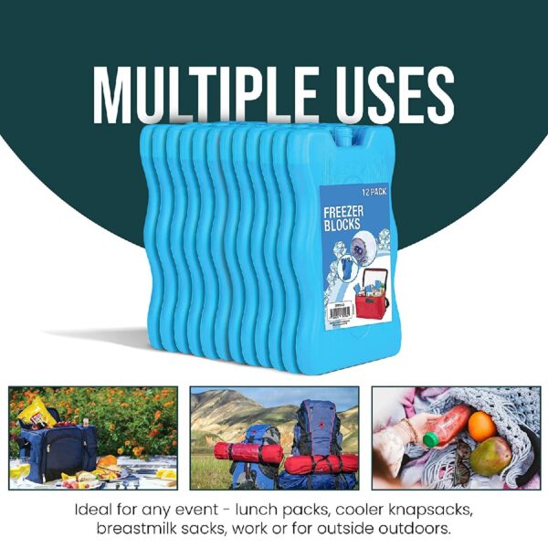 Knight Freezer Block – Blue (200g) – Reusable Ice Pack for Cool Bags, Lunch Boxes & Picnics, Keeps Food Cold Longer