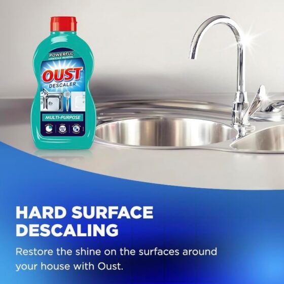 Oust All Purpose Descaler 500ml – Fast Limescale Remover for Kettles, Coffee Machines & Surfaces, Multi-Use Liquid