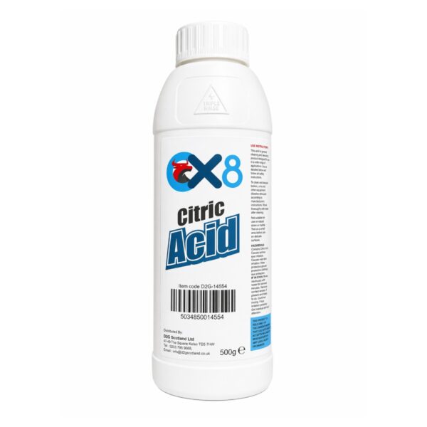 Citric Acid 500g – Multi-Purpose Descaler & Cleaner, Removes Limescale for Kettles, Appliances & Surfaces