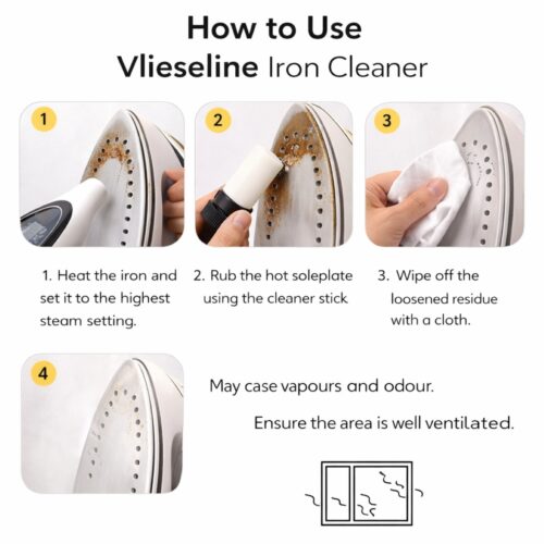 Vlieseline Iron Cleaner Stick – Soleplate Cleaning Stick for Irons, Removes Burn Marks & Residue, Easy Clean - Image 2