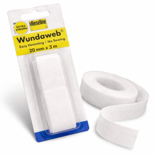 Vlieseline Wundaweb Iron On Hemming Tape 20mm x 3m – Extra Strong Fusible Web for Clothes, Curtains & Fabric Repairs