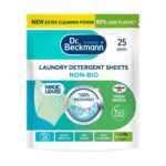 Dr. Beckmann Magic Leaves Non-Bio Laundry Detergent Sheets 25 Washes – Spring Fresh, Eco-Friendly, Pre-Dosed, Green