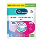 Dr. Beckmann Magic Leaves Bio Laundry Detergent Sheets 25 Washes – Fresh Blossom, Pre-Dosed, Eco-Friendly, Pink Sheets