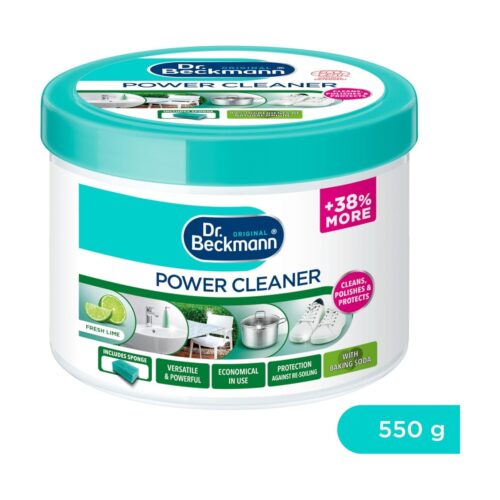 Dr. Beckmann Power Cleaner 550g – With Sponge, Cleans, Polishes & Protects, Multi-Surface, Economical & Long-Lasting Shine