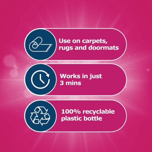 Dr. Beckmann Carpet Stain Remover 650ml – Integrated Brush, Powerful Spot Cleaner, Removes Stains & Odours in 3 Minutes