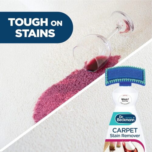 Dr. Beckmann Carpet Stain Remover 650ml – Integrated Brush, Powerful Spot Cleaner, Removes Stains & Odours in 3 Minutes