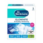 Dr. Beckmann Glowhite Powder 5 x 40g Sachets – Whitens Laundry, Prevents Greying, Removes Stains, Refreshes Whites