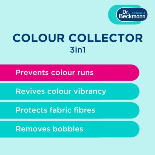 Dr. Beckmann Colour Collector 3in1 Laundry Sheets 50 – Prevents Colour Runs, Protects Fabrics, Fibre Care, Multi-Wash 11 Dr. Beckmann Colour Collector 3in1 Laundry Sheets 50 – Prevents Colour Runs, Protects Fabrics, Fibre Care, Multi-Wash