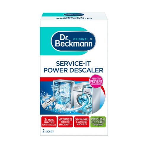 Dr. Beckmann Service-It Power Descaler 2 x 50g – Washing Machine & Dishwasher Cleaner, Removes Limescale Fast