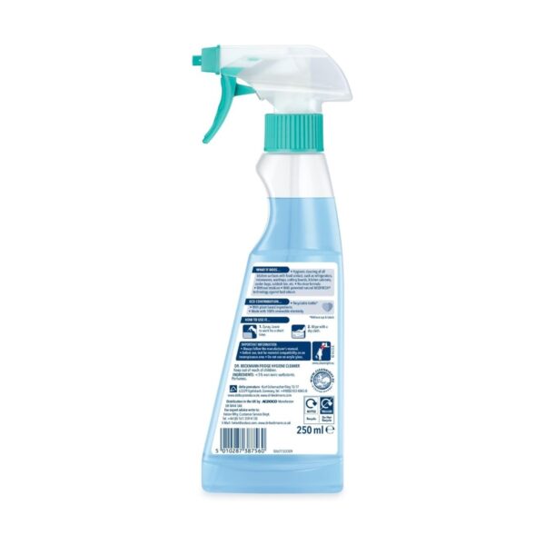 Dr. Beckmann Fridge Hygiene Cleaner 250ml – Spray, Wipe & Clean, Neutralises Odours, Food Safe, Streak-Free 1 Dr. Beckmann Fridge Hygiene Cleaner 250ml – Spray, Wipe & Clean, Neutralises Odours, Food Safe, Streak-Free
