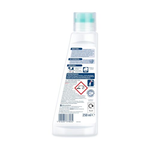 Dr. Beckmann Power Brush Stain Remover 250ml – Pre-Wash, Removes 100+ Stains, Built-in Brush, White & Colour Fabrics
