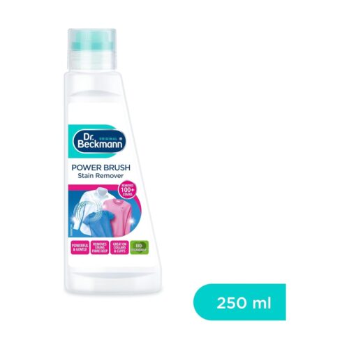 Dr. Beckmann Power Brush Stain Remover 250ml – Pre-Wash, Removes 100+ Stains, Built-in Brush, White & Colour Fabrics