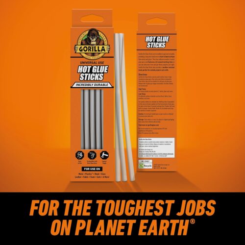 Gorilla Hot Glue Sticks 20 Sticks 203mm x 6.8mm – Clear Universal Adhesive for Crafts, Wood, Metal & Glass - Image 6