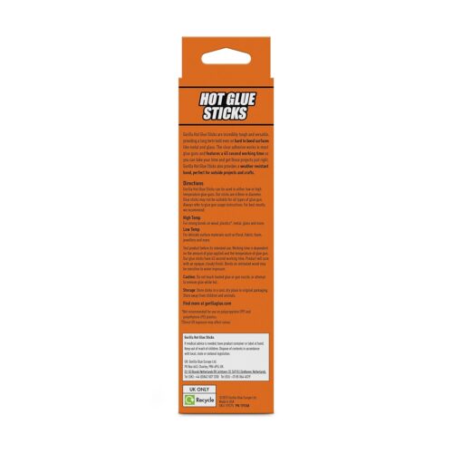 Gorilla Hot Glue Sticks 20 Sticks 203mm x 6.8mm – Clear Universal Adhesive for Crafts, Wood, Metal & Glass - Image 7