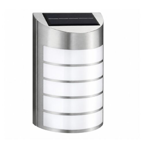 Solar Powered LED Stainless Steel Wall Light (26.5 x 16 x 7.2cm) – Auto Sensor, Rechargeable Battery, 6-8 Hour Outdoor Lighting 12 Solar Powered LED Stainless Steel Wall Light (26.5 x 16 x 7.2cm) – Auto Sensor, Rechargeable Battery, 6-8 Hour Outdoor Lighting