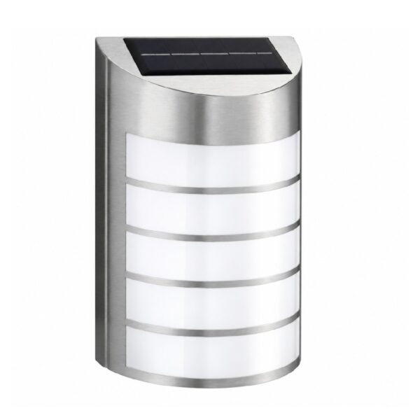 Solar Powered LED Stainless Steel Wall Light (26.5 x 16 x 7.2cm) – Auto Sensor, Rechargeable Battery, 6-8 Hour Outdoor Lighting 5 Solar Powered LED Stainless Steel Wall Light (26.5 x 16 x 7.2cm) – Auto Sensor, Rechargeable Battery, 6-8 Hour Outdoor Lighting