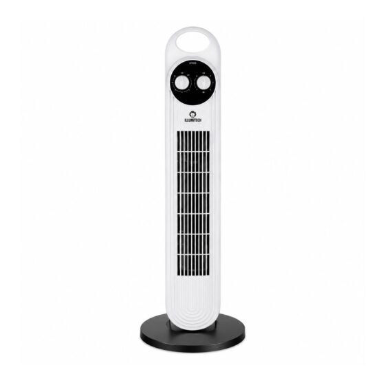 Home 1 32″ Tower Fan with 2 Hour Timer – 3 Speed Settings, Silent Motor, 70° Oscillation, 45W Home & Office Cooling Fan