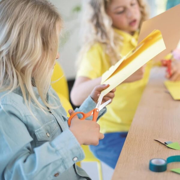 Fiskars Classic Children's Scissors 13cm – Right Handed Safety Blades, Ergonomic Handle, School & Craft Cutting 6 Fiskars Classic Children’s Scissors 13cm – Right Handed Safety Blades, Ergonomic Handle, School & Craft Cutting