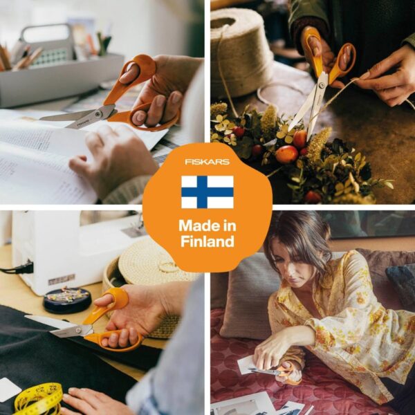 Fiskars Classic Universal Scissors 21cm – Precision Stainless Steel Blades, Ergonomic Handle, Craft & Fabric Cutting 3 Fiskars Classic Universal Scissors 21cm – Precision Stainless Steel Blades, Ergonomic Handle, Craft & Fabric Cutting