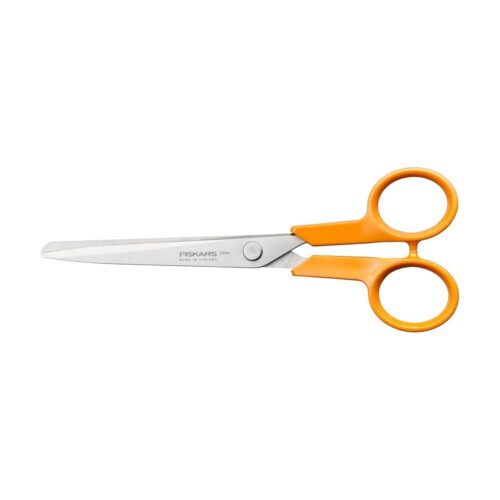 Fiskars Classic Small Universal Scissors 16cm – Stainless Steel Precision Blades, Ergonomic Handle, Multi-Purpose DIY Use