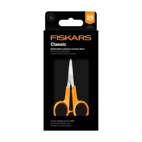 Fiskars Classic Curved Embroidery & Manicure Scissors 10cm – Precision Stainless Steel Blades for Sewing, Crafts & Grooming 13 Fiskars Classic Curved Embroidery & Manicure Scissors 10cm – Precision Stainless Steel Blades for Sewing, Crafts & Grooming