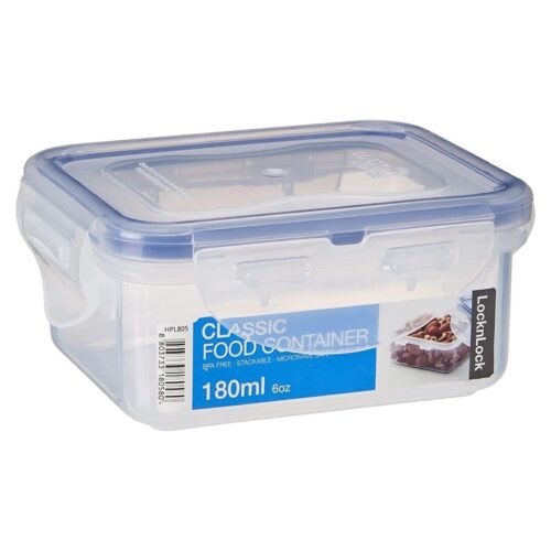LocknLock Rectangular Classic Food Container 180ml (6oz) 110 x 90 x 48mm – Airtight & Leakproof BPA-Free Plastic Food Box 12 LocknLock Rectangular Classic Food Container 180ml (6oz) 110 x 90 x 48mm – Airtight & Leakproof BPA-Free Plastic Food Box