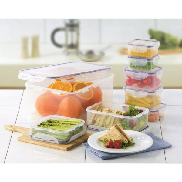 LocknLock Long Classic Food Container 1.3L (43oz) 137 x 104 x 180mm – Airtight & Leakproof BPA-Free Plastic Food Box 4 LocknLock Rectangular Classic Food Container 470ml (15oz) 137 x 104 x 70mm – Airtight & Leakproof BPA-Free Plastic Food Box