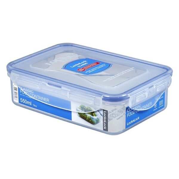 LNL-815-550_2 LocknLock Rectangular Classic Food Container 550ml (19oz) 179 x 127 x 53mm – Airtight & Leakproof BPA-Free Plastic Food Box