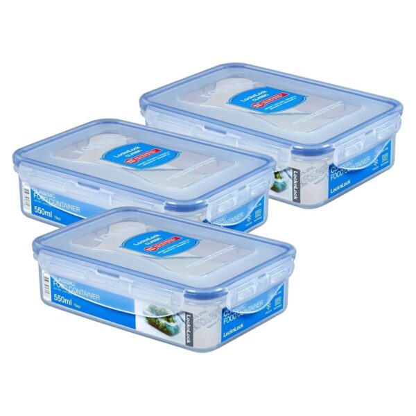 LocknLock Rectangular Classic Food Container 550ml (19oz) 179 x 127 x 53mm – Airtight & Leakproof BPA-Free Plastic Food Box 5 LocknLock Rectangular Classic Food Container 550ml (19oz) 179 x 127 x 53mm – Airtight & Leakproof BPA-Free Plastic Food Box