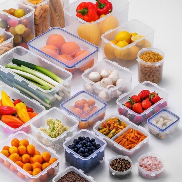 LocknLock Rectangular Classic Food Container 1L (34oz) 207 x 134 x 70mm – Airtight & Leakproof BPA-Free Plastic Food Box